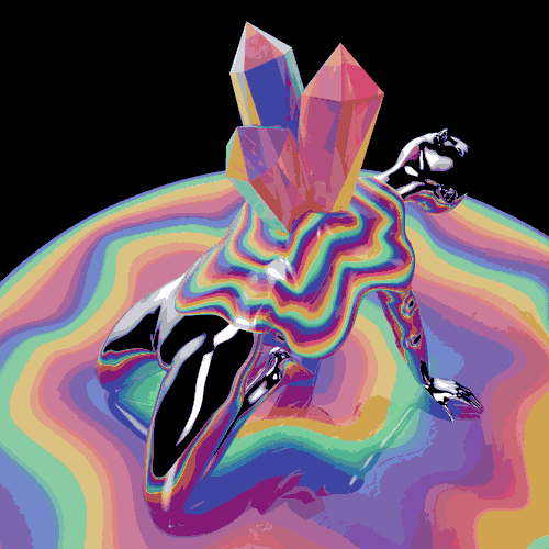 Healing Vibes Crystal Meditation GIF