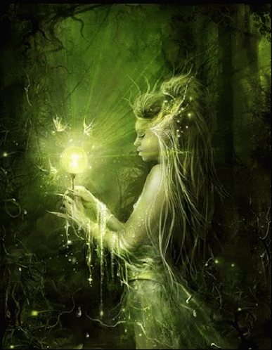 Healing Vibes Fairy With Glowing Wand GIF
