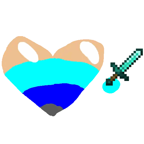 Heart and Sword with Water Drop