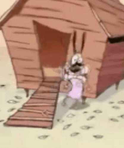 Heart Beating Cartoon Dog GIF