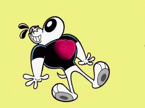 Heart Beating Dudley Puppy GIF