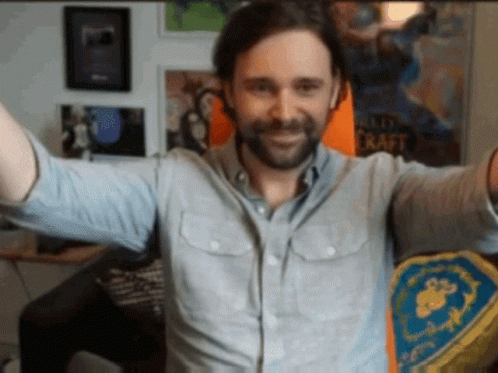 Heart Beating Excited Guy GIF