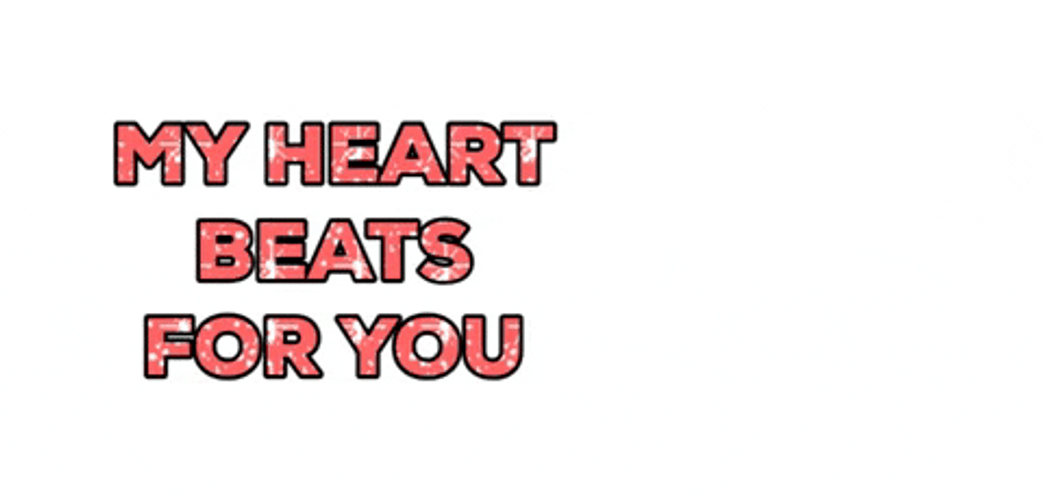 Heart Beating For You Glitters GIF