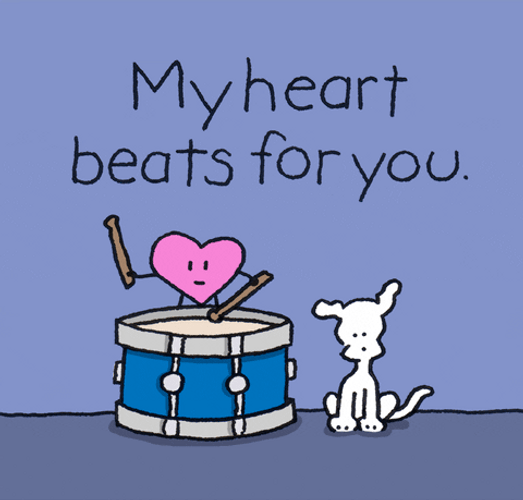 Heart Beating Just For You GIF