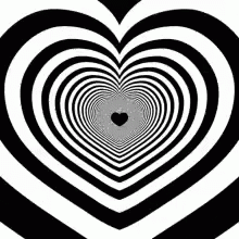 Heart Black And White Hypnosis Spiral GIF