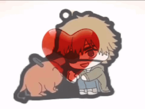Heart Breaking Chainsaw Man Pochit Denji Chibi GIF