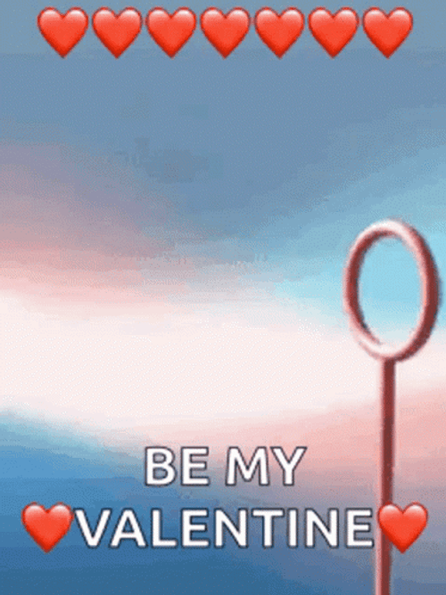 Heart Bubble Will You Be My Valentine GIF