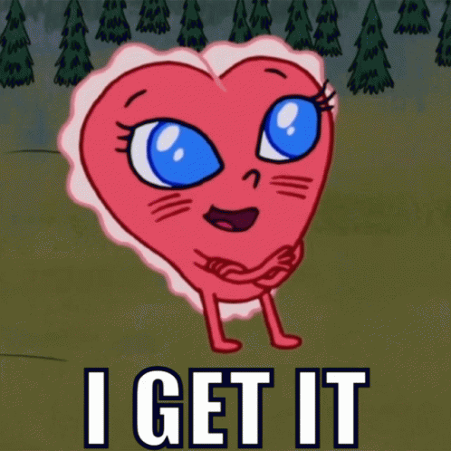 Heart Cartoon I Get It GIF