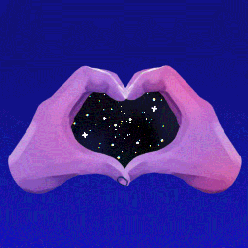 Heart Galaxy Stars GIF