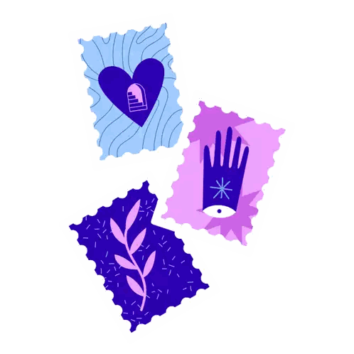 Heart Hand and Flower Illustration