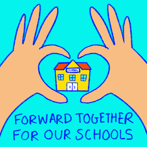 Heart Hand For Our School GIF