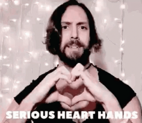Hamish Blake Parody Heart Hands GIF