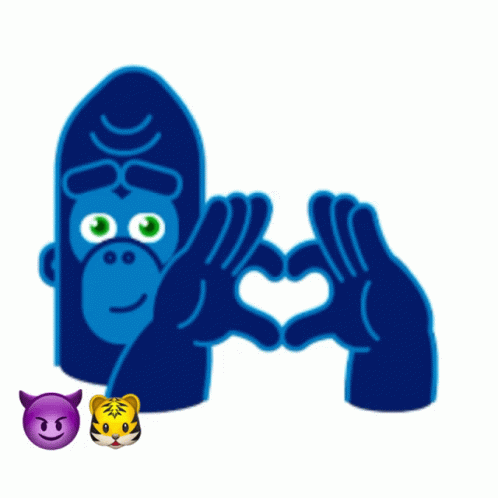 Mojo Jojo Look Alike Heart Hands GIF