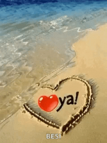 Heart in Sand with Ya Best