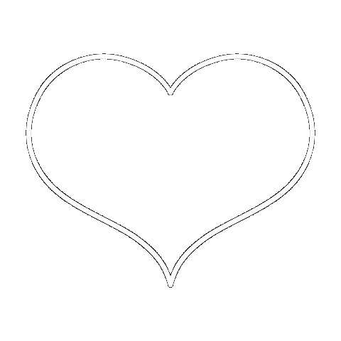 Heart Line Drawing Black and White