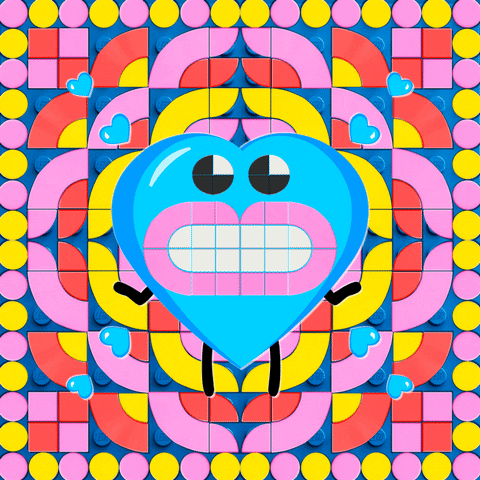 Heart Love Emoji Geometrical Kaleidoscope GIF