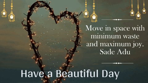 Heart Made Of Lights Saying Have A Beautiful Day GIF