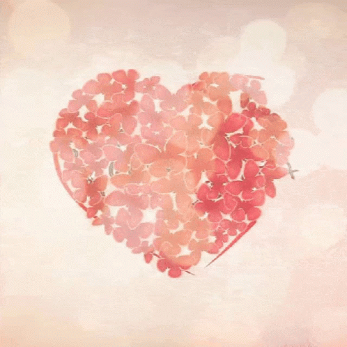 Heart Made of Red Flowers