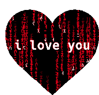 Heart Matrix Sticker GIF