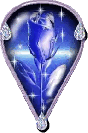 Heart Pendant With Blue Rose