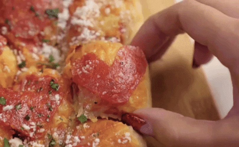 Heart Pepperoni Pizza Party GIF