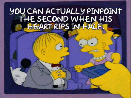 Heart Rips In Half The Simpsons Heartbreak GIF