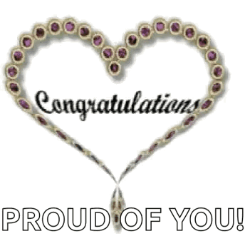 Heart Saying Congratulations Proud of You