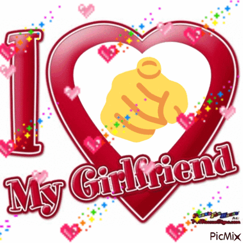 Heart Saying I Love My Girlfriend GIF