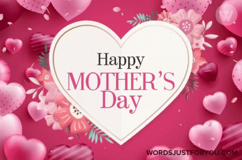 Heart Shape Animated Happy Mothers Day GIF