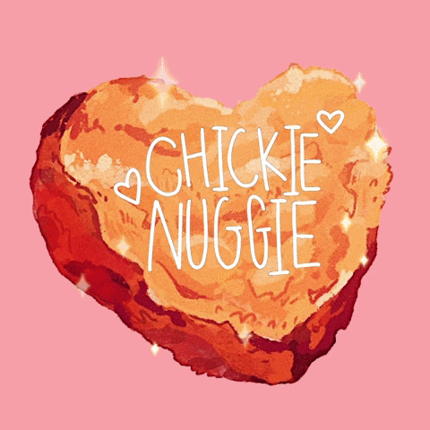 Heart Shape Chicken Nugget GIF
