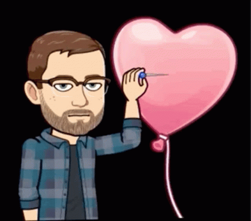 Heart Shape Pink Balloon Deflating GIF