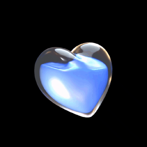 Heart Shape With Blue Liquid
