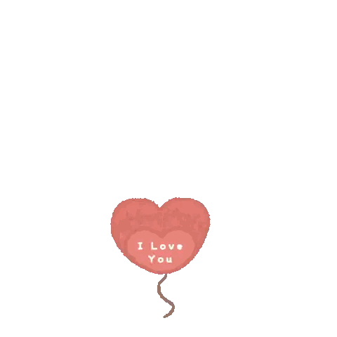 Heart Shaped Balloon Saying I Love You