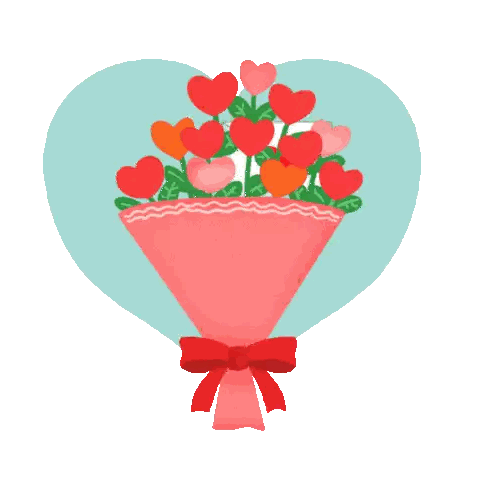 Heart Shaped Bouquet With Hearts
