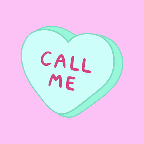 Heart Shaped Candy Saying Call Me GIF