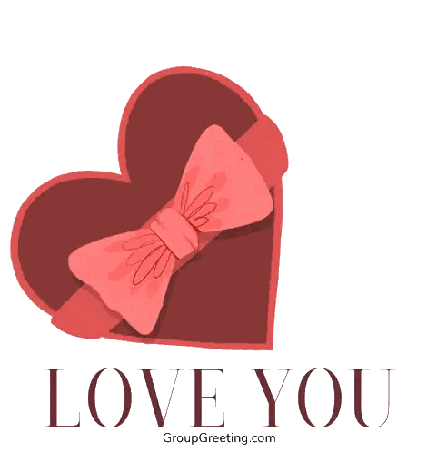 Heart-Shaped Chocolate Box With Love You