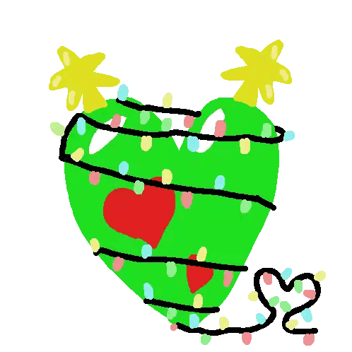 Heart Shaped Christmas Tree With Lights