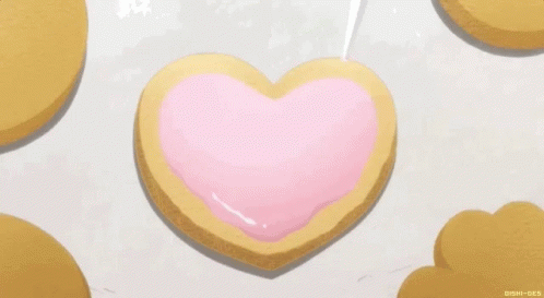 Heart Shaped Cookie with Pink Icing