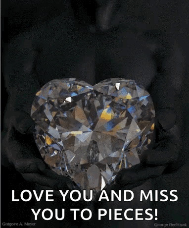 Heart Shaped Diamond Love You Miss You To Pieces