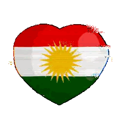 Heart Shaped Flag With Yellow Sun