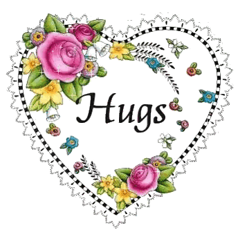 Heart-Shaped Hugs Card with Flowers