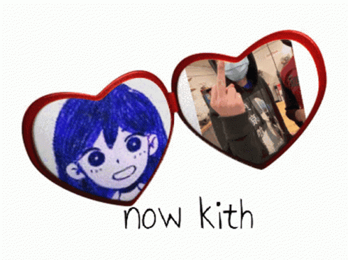 Heart Shaped Mirror With Girl Saying Now Kith