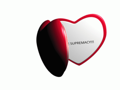 Heart Shaped Mirrors Saying Apple Supremacy