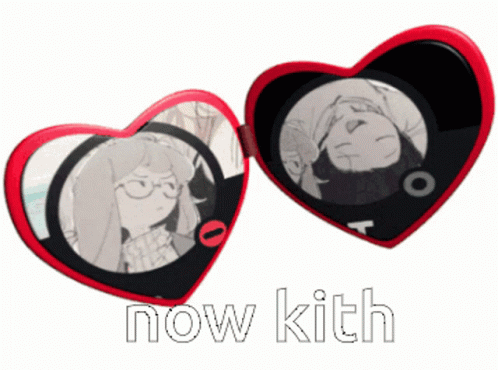 Heart Shaped Mirrors Saying Now Kith
