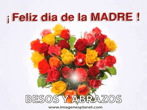 Heart-Shaped Rose Bouquet Feliz Dia de la Madre