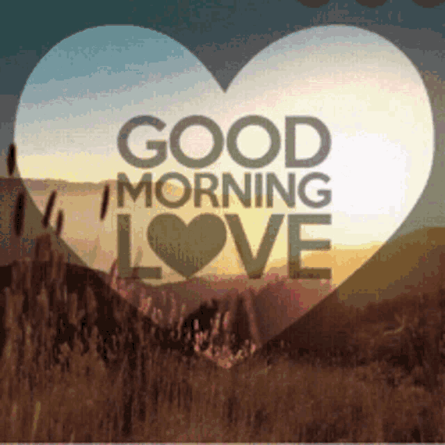 Heart Shaped With Flying Flowers Love Good Morning GIF