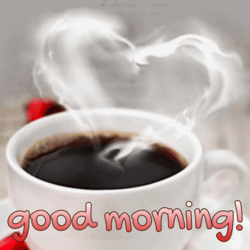 Heart Smoke Coffee Good Morning GIF