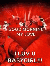 Heart Surrounded by Roses Good Morning My Love