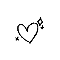 Heart White Sticker GIF