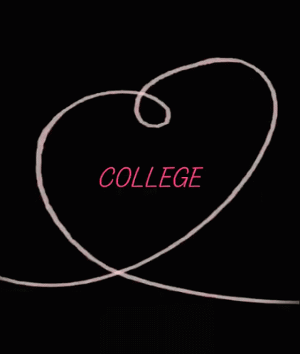 Heart With College Written On It GIF